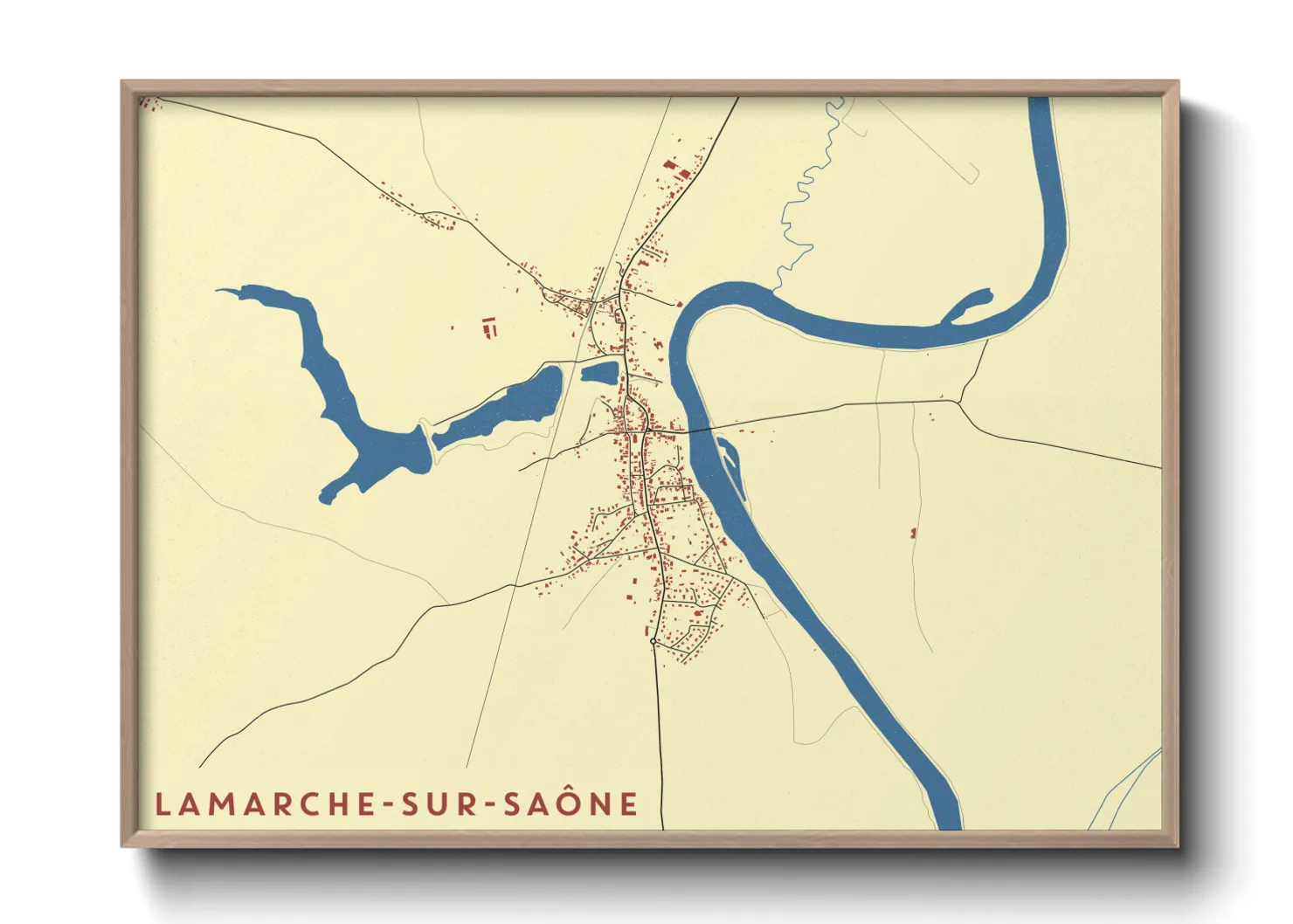 Une affiche de carte sur Lamarche-sur-Saône