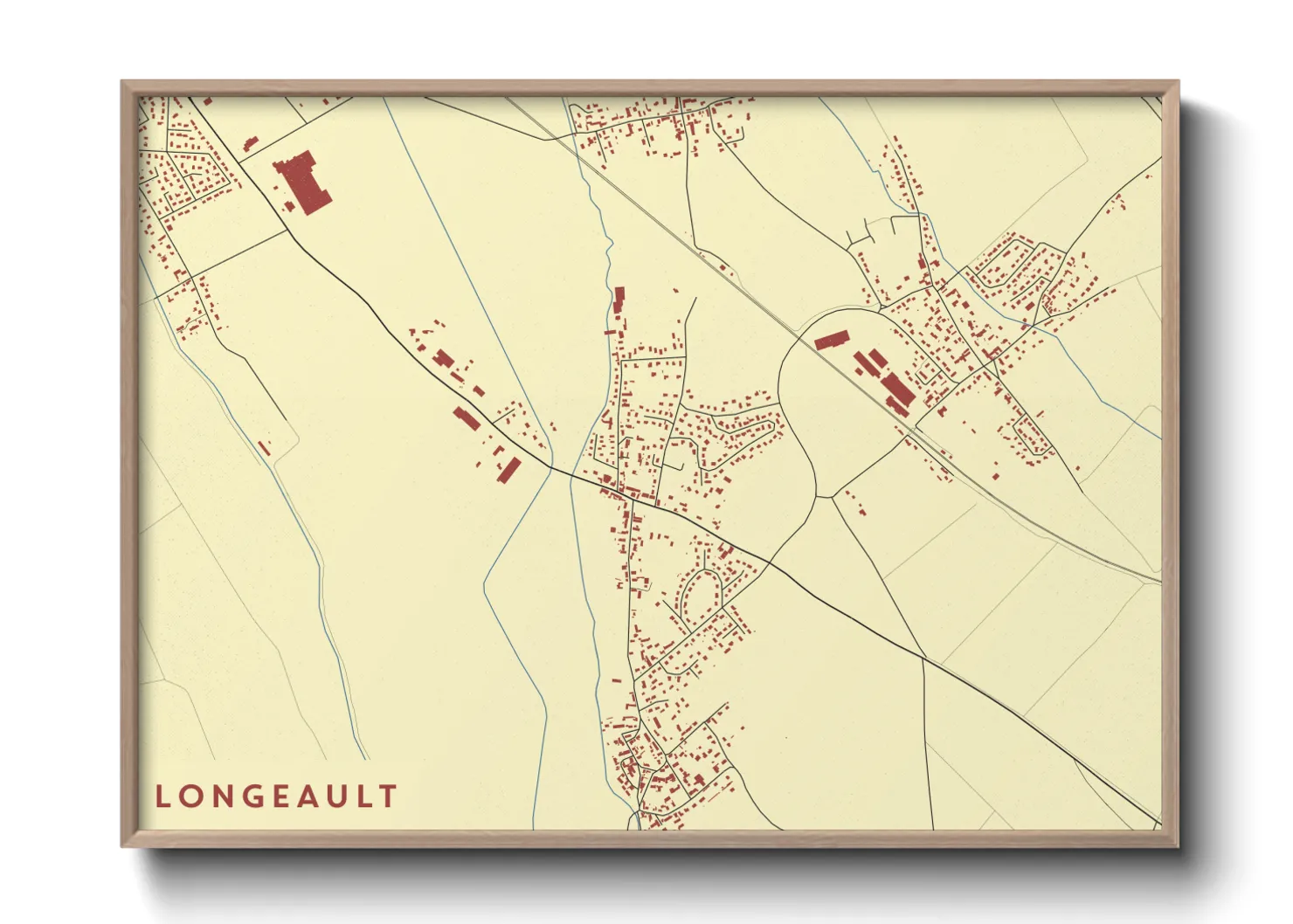 Une affiche de carte sur Longeault