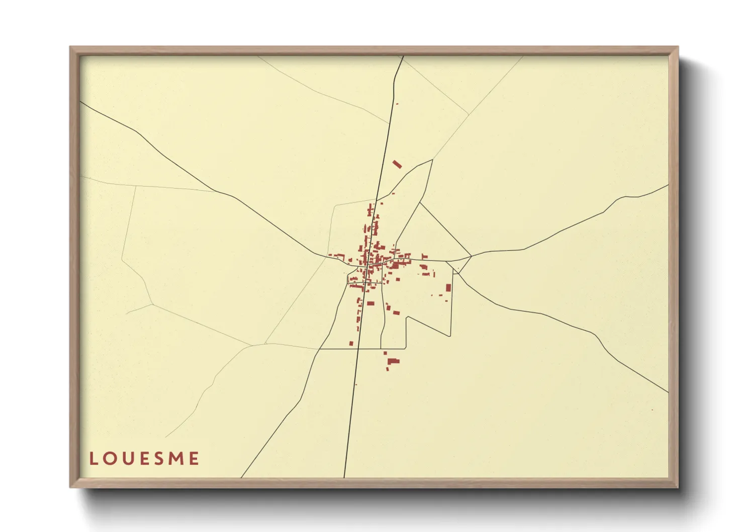 Une affiche de carte sur Louesme