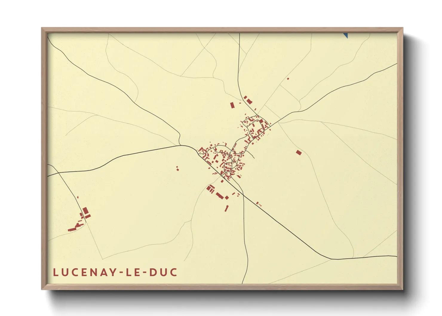 Une affiche de carte sur Lucenay-le-Duc