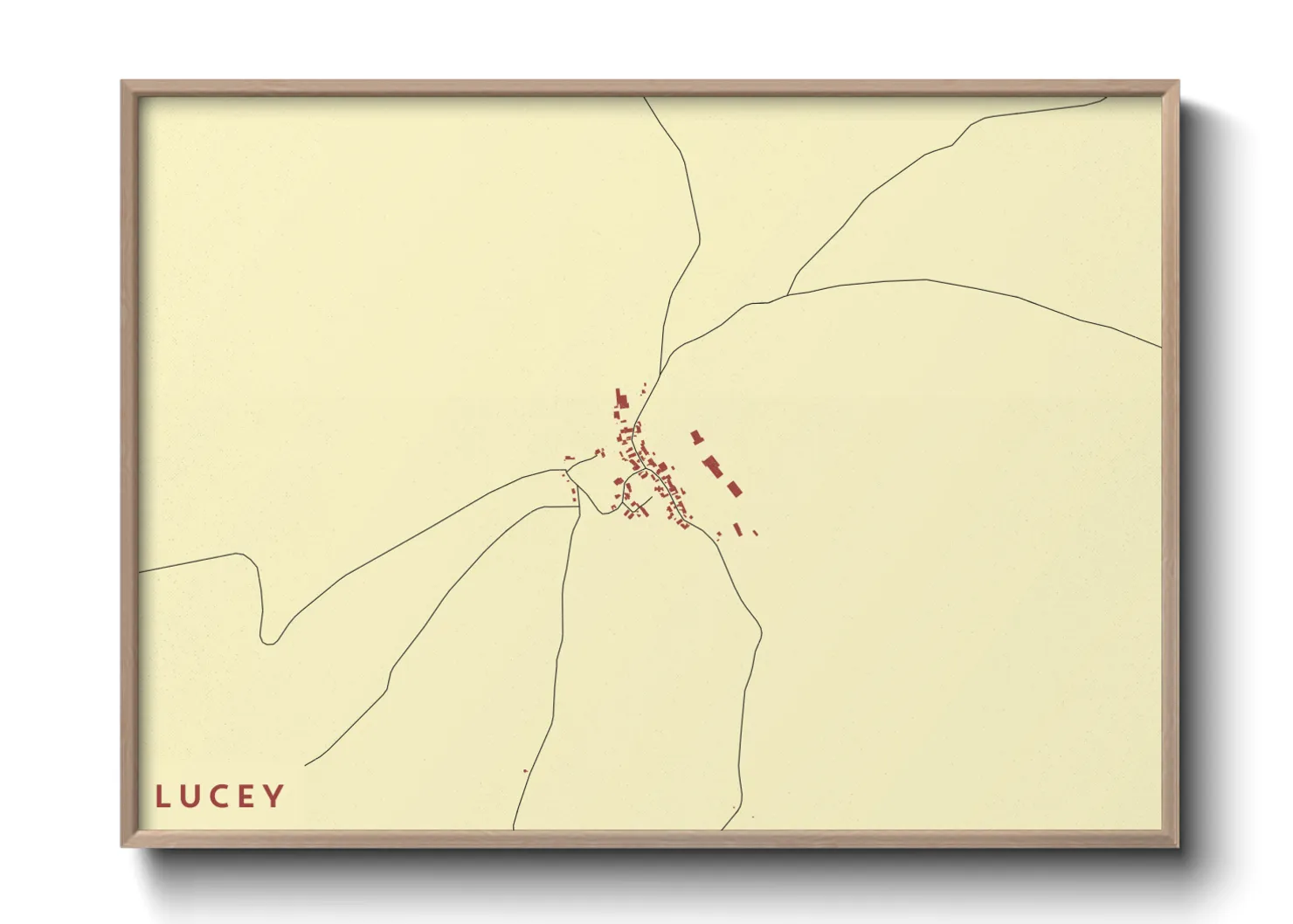 Une affiche de carte sur Lucey