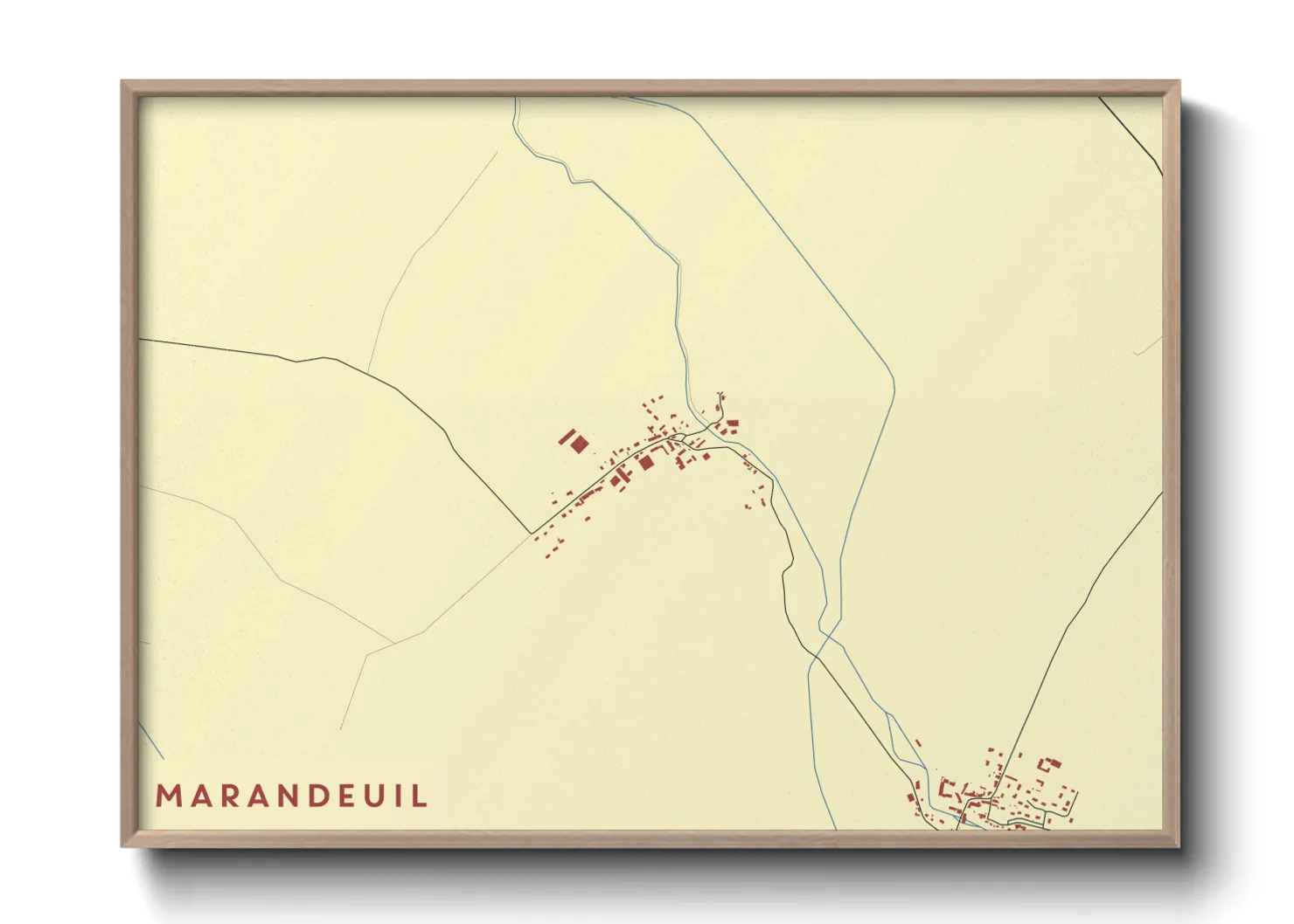Une affiche de carte sur Marandeuil
