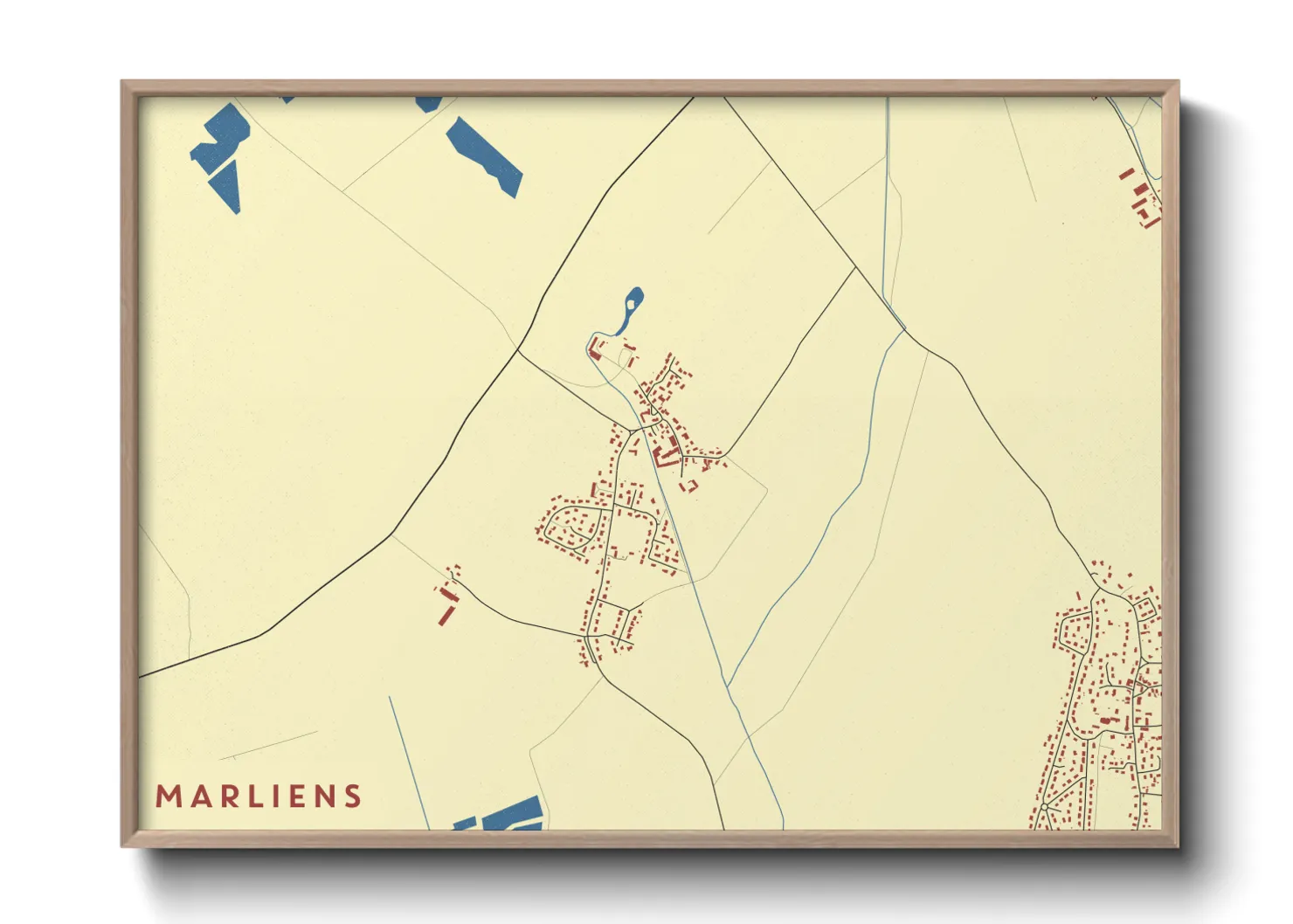 Une affiche de carte sur Marliens