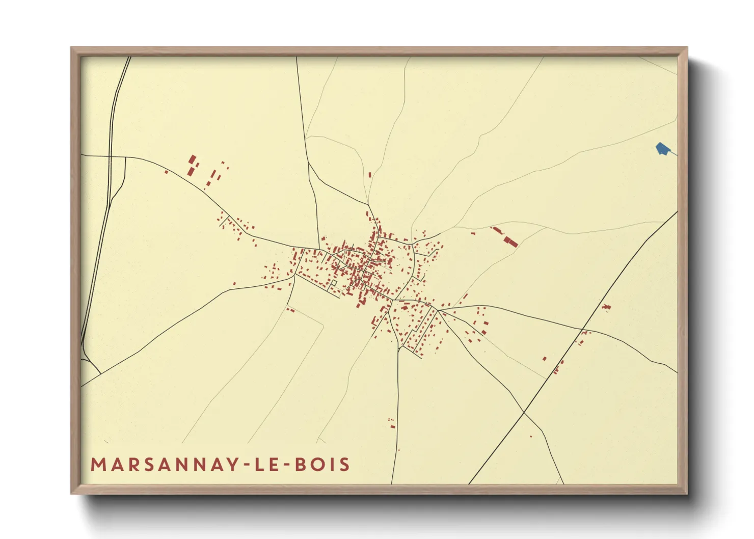 Une affiche de carte sur Marsannay-le-Bois