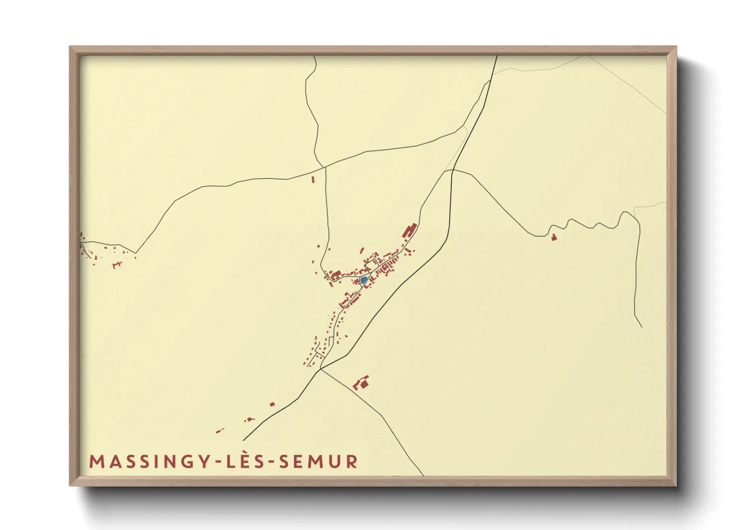 Une affiche de carte sur Massingy-lès-Semur