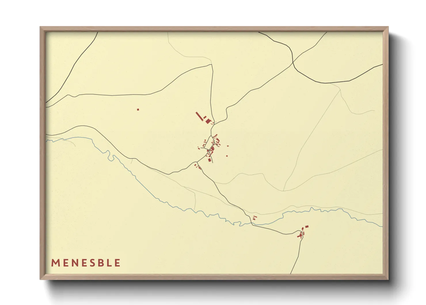 Une affiche de carte sur Menesble