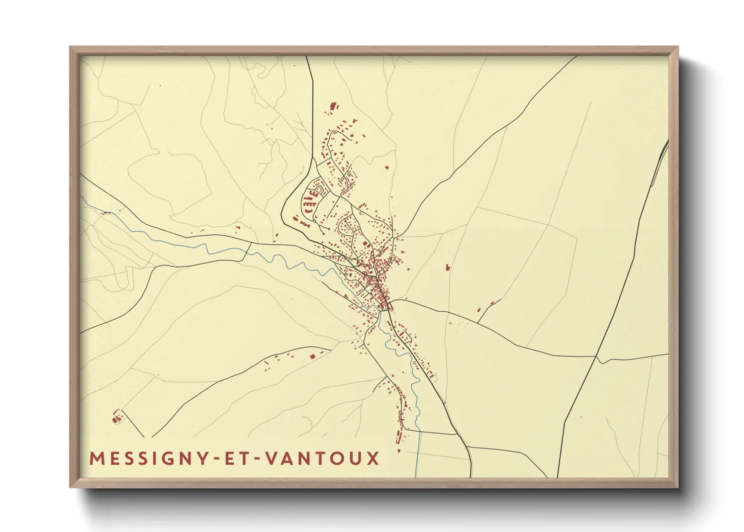 Une affiche de carte sur Messigny-et-Vantoux