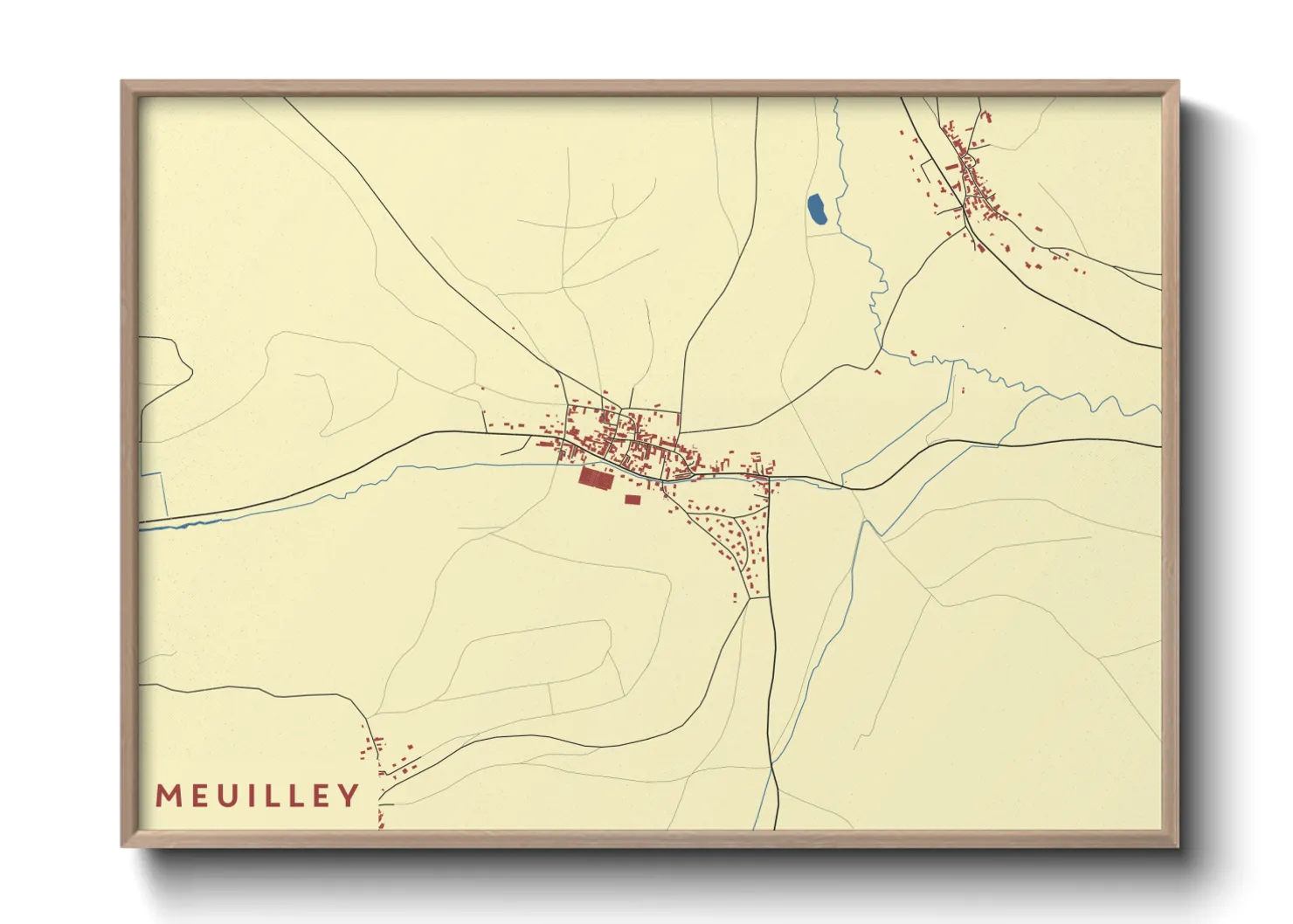 Une affiche de carte sur Meuilley