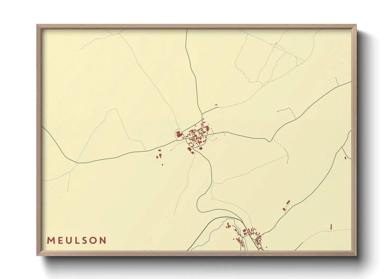 Une affiche de carte sur Meulson