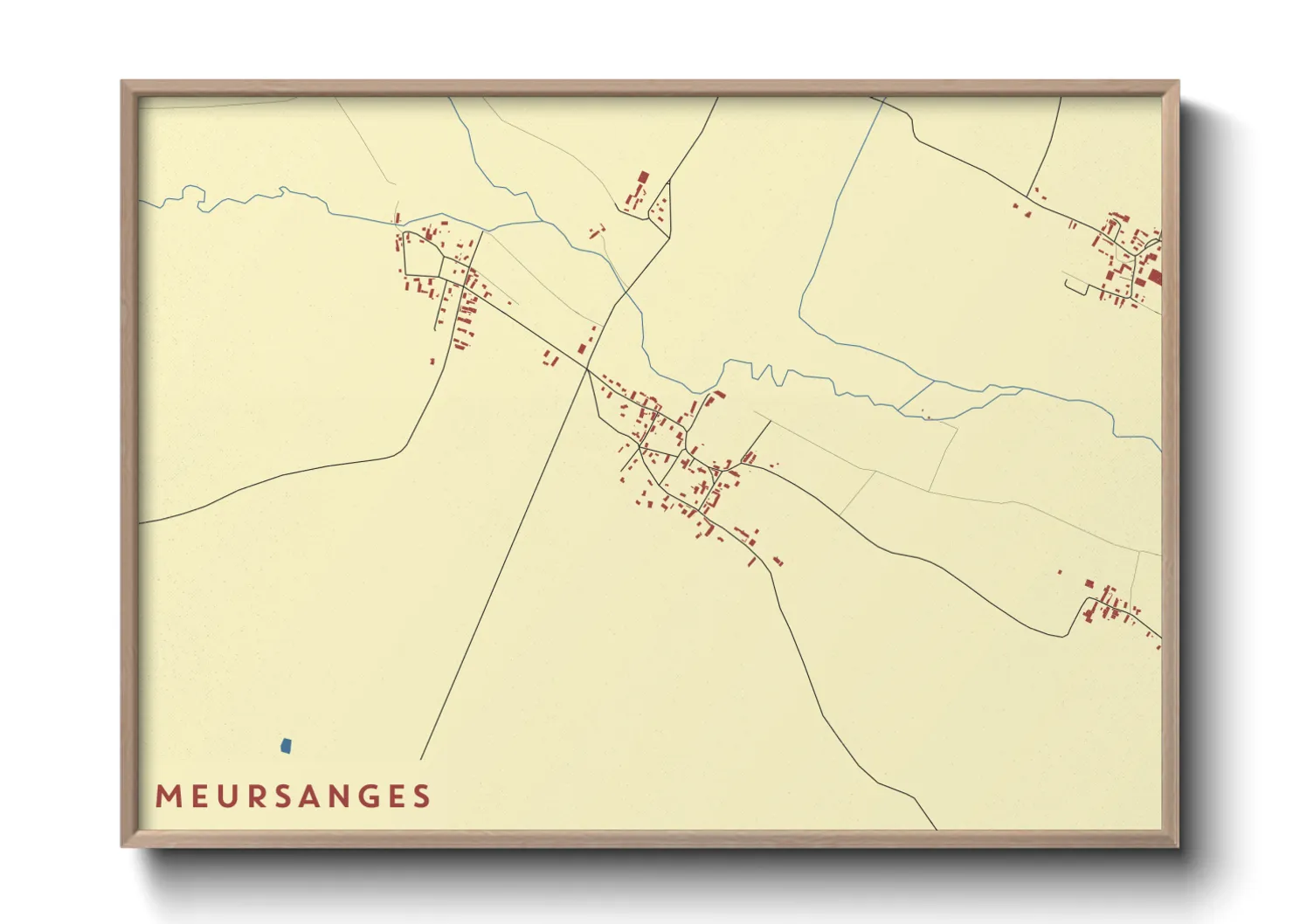 Une affiche de carte sur Meursanges