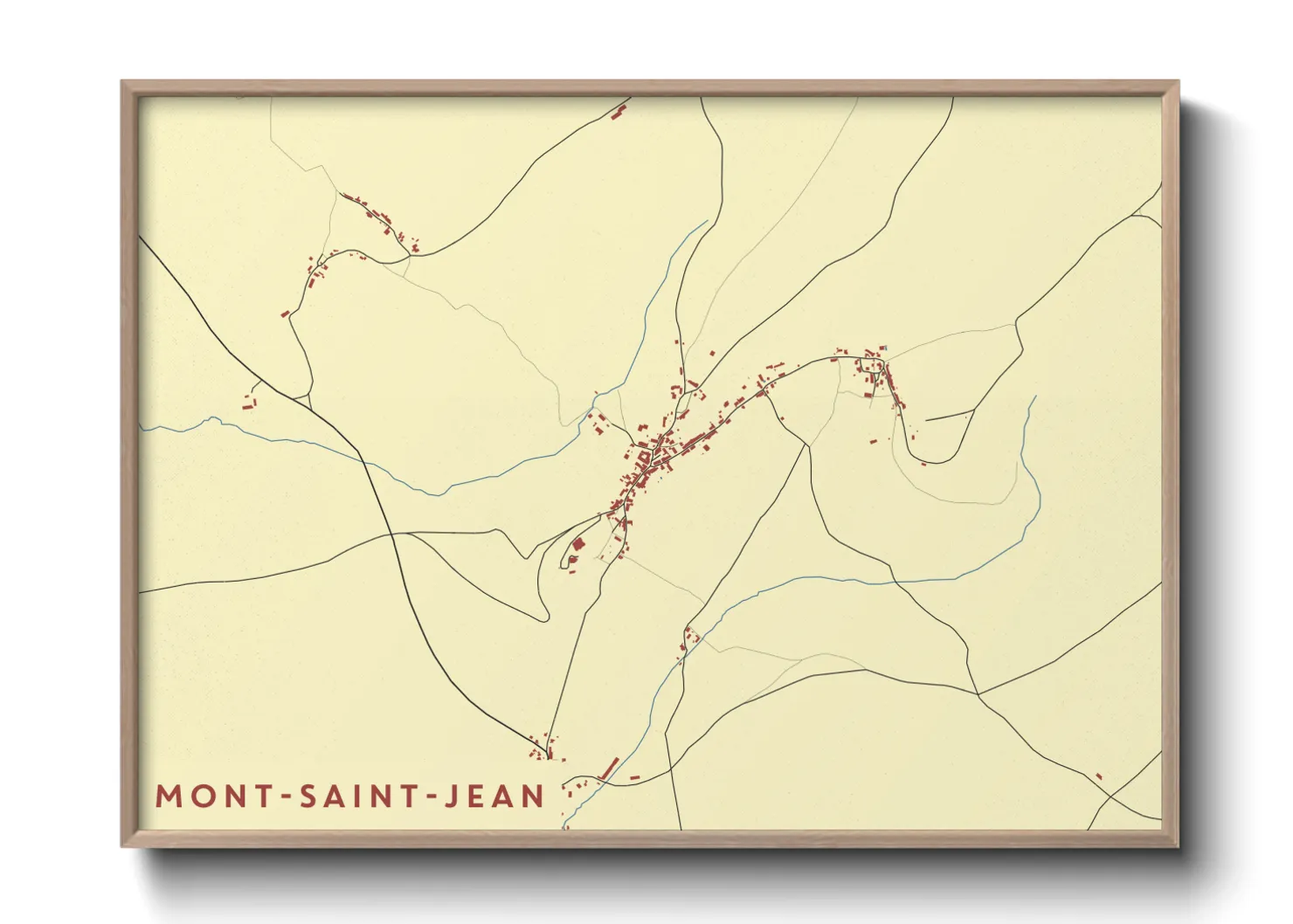 Une affiche de carte sur Mont-Saint-Jean