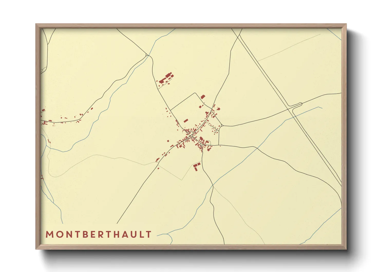 Une affiche de carte sur Montberthault