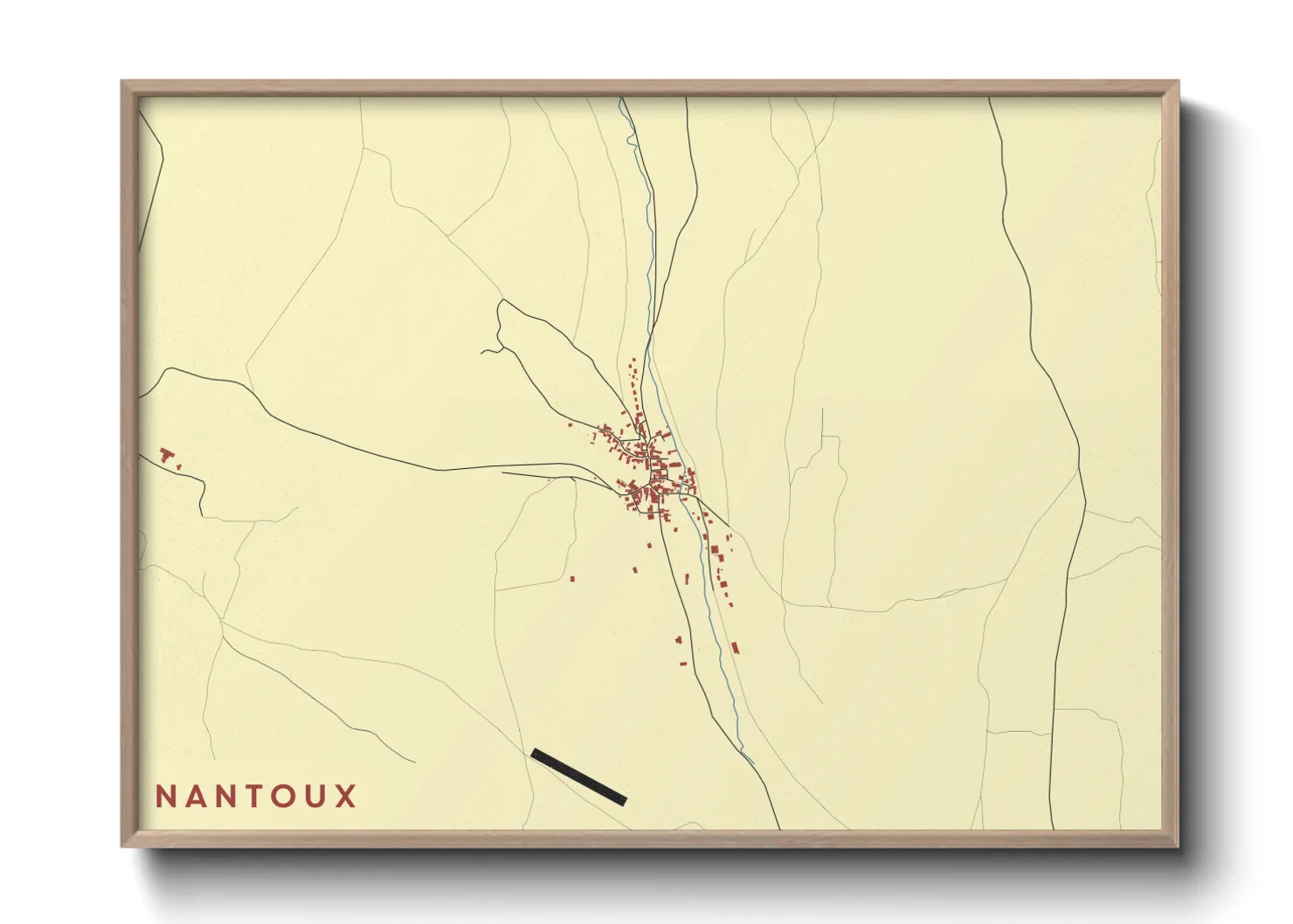 Une affiche de carte sur Nantoux