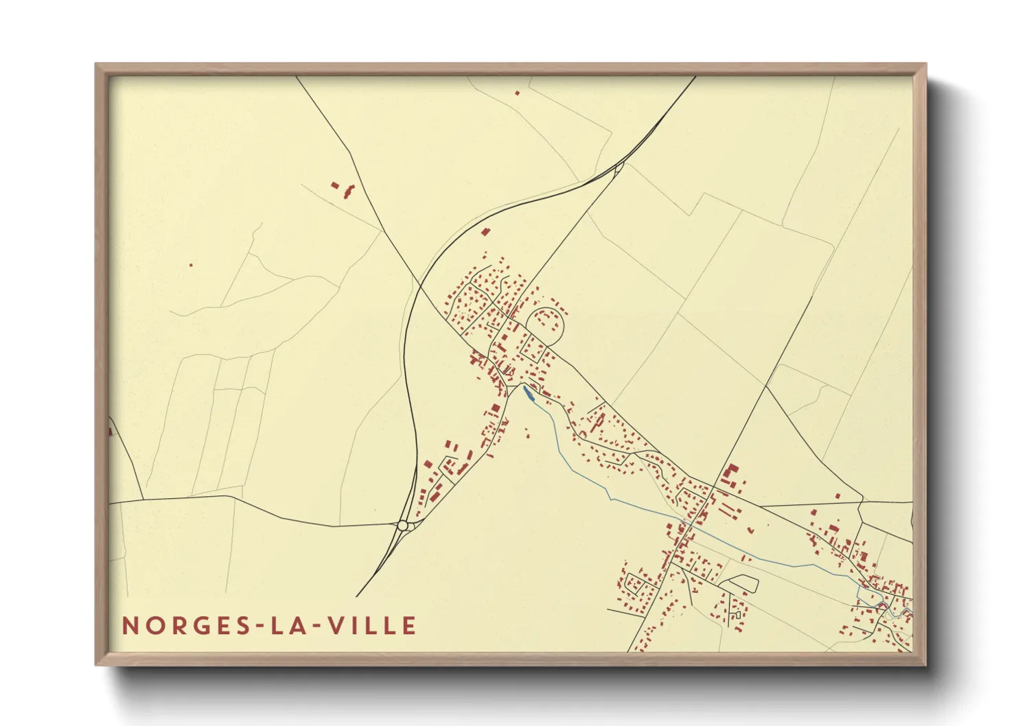 Une affiche de carte sur Norges-la-Ville