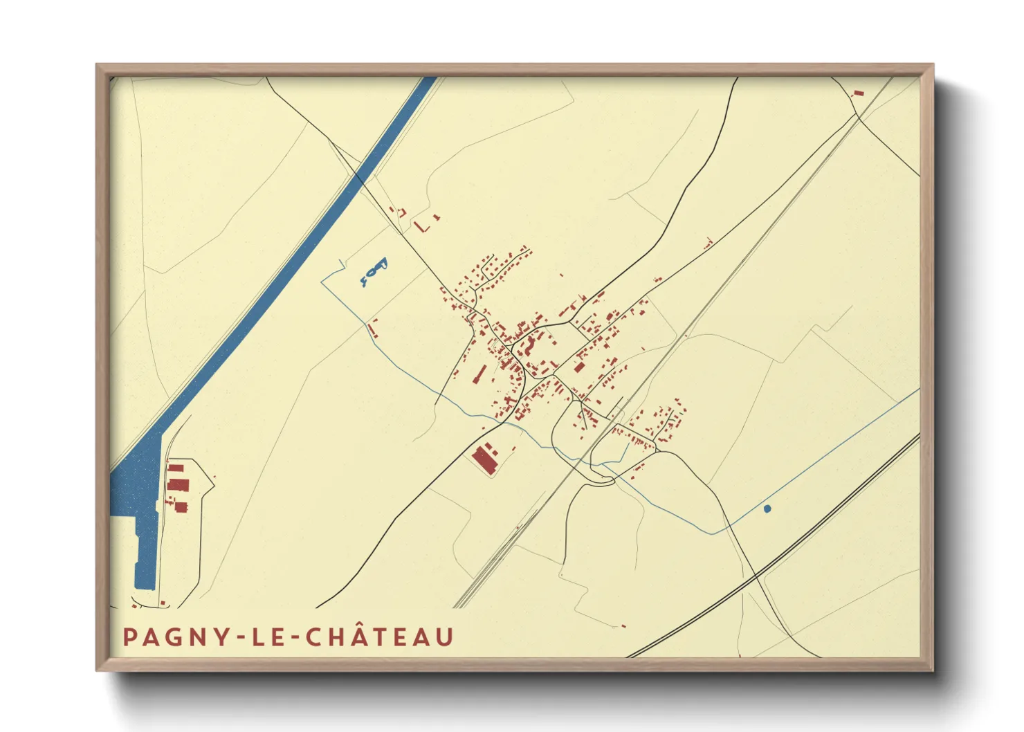Une affiche de carte sur Pagny-le-Château