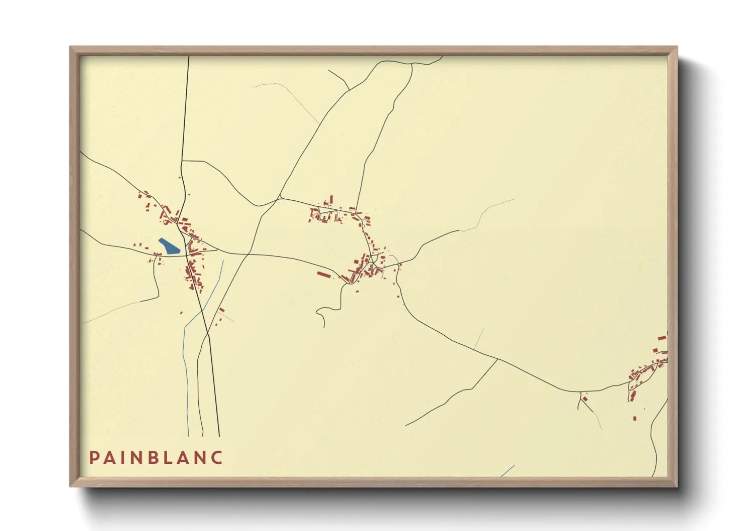 Une affiche de carte sur Painblanc