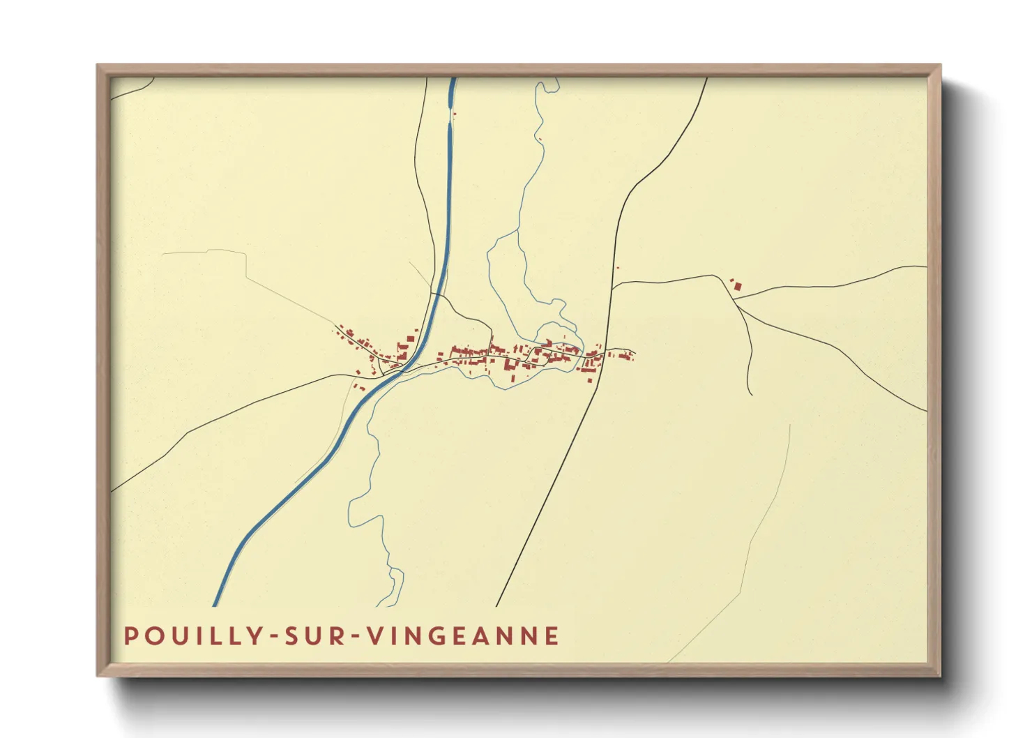Une affiche de carte sur Pouilly-sur-Vingeanne