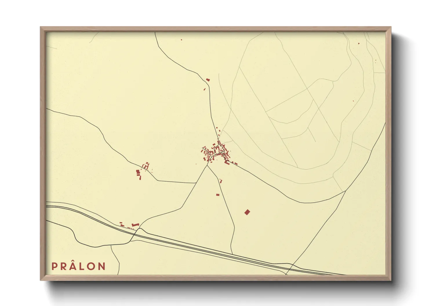 Une affiche de carte sur Prâlon