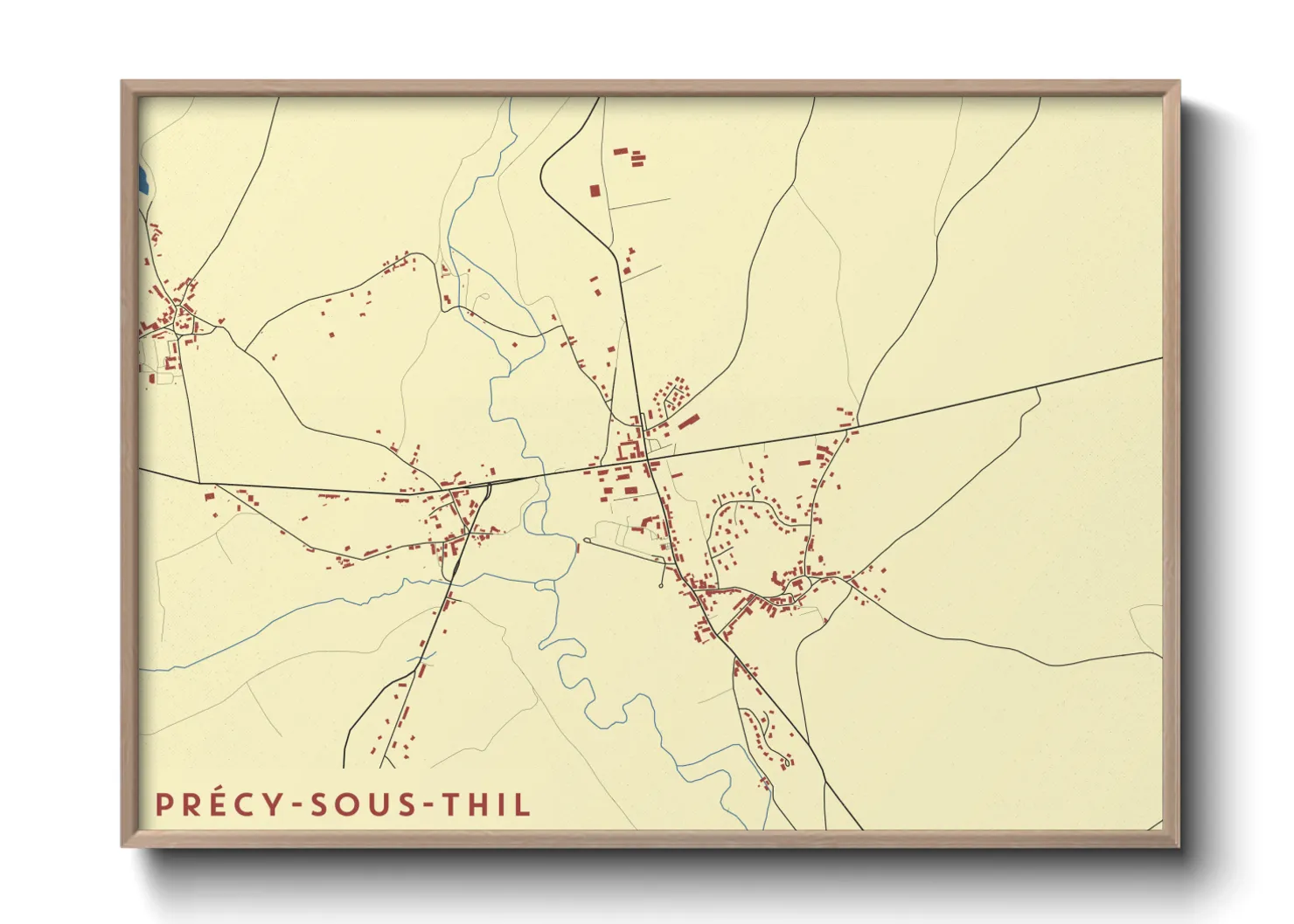 Une affiche de carte sur Précy-sous-Thil