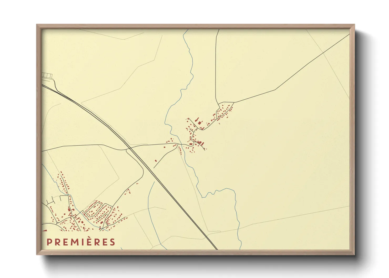 Une affiche de carte sur Premières