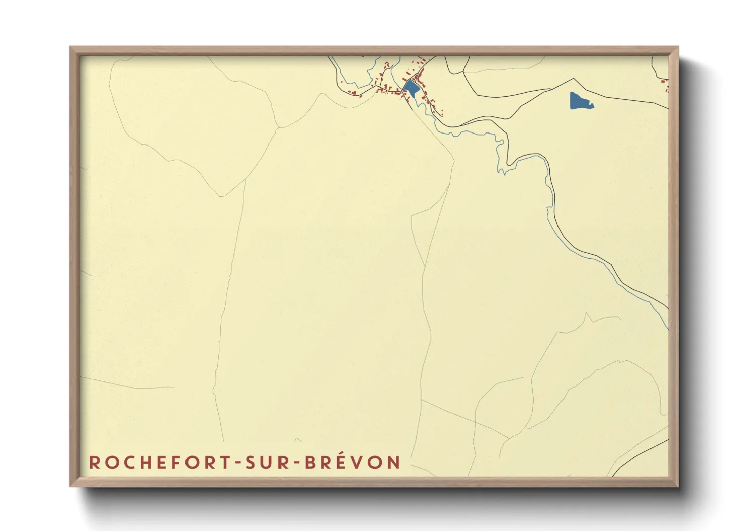 Une affiche de carte sur Rochefort-sur-Brévon
