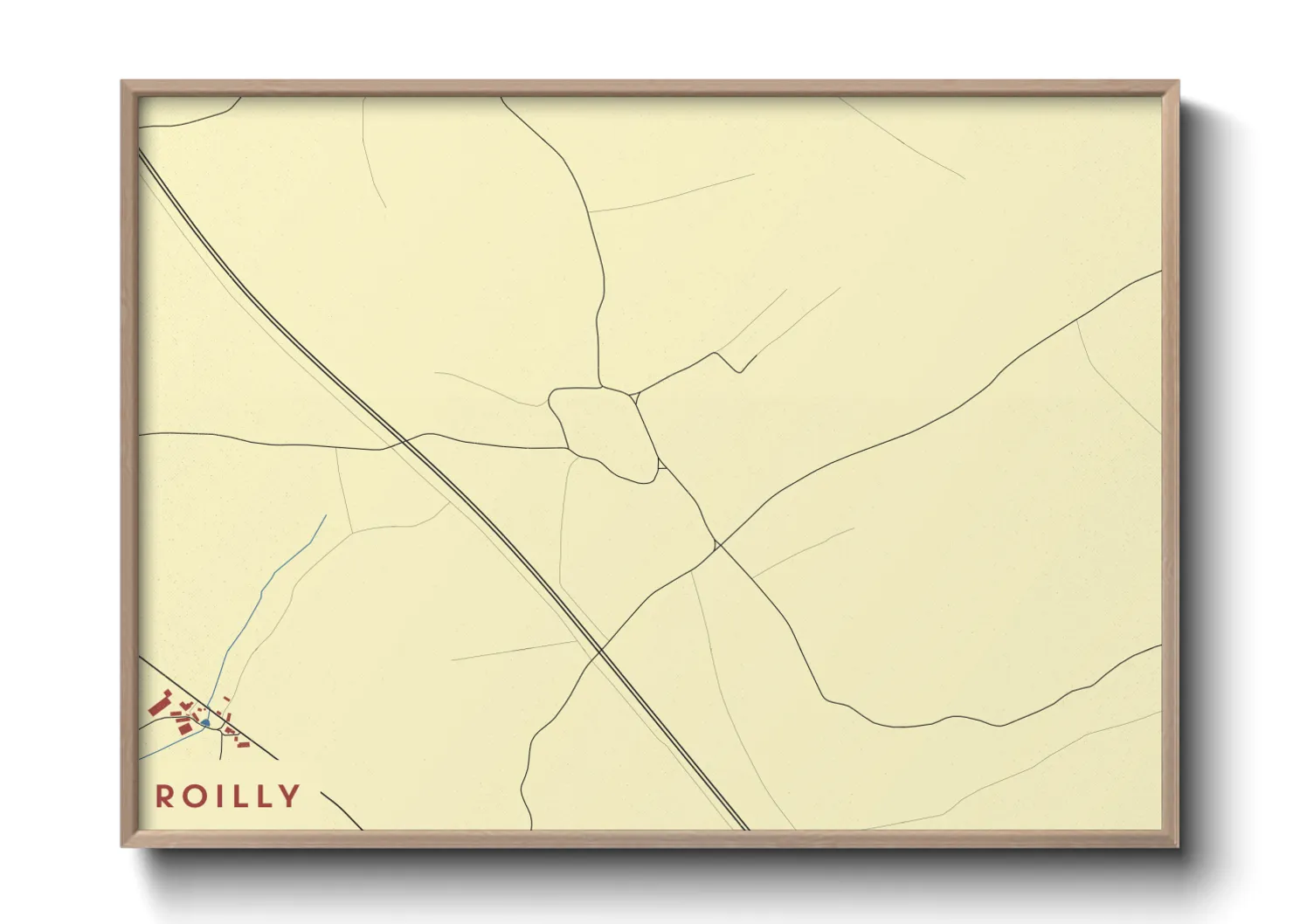 Une affiche de carte sur Roilly