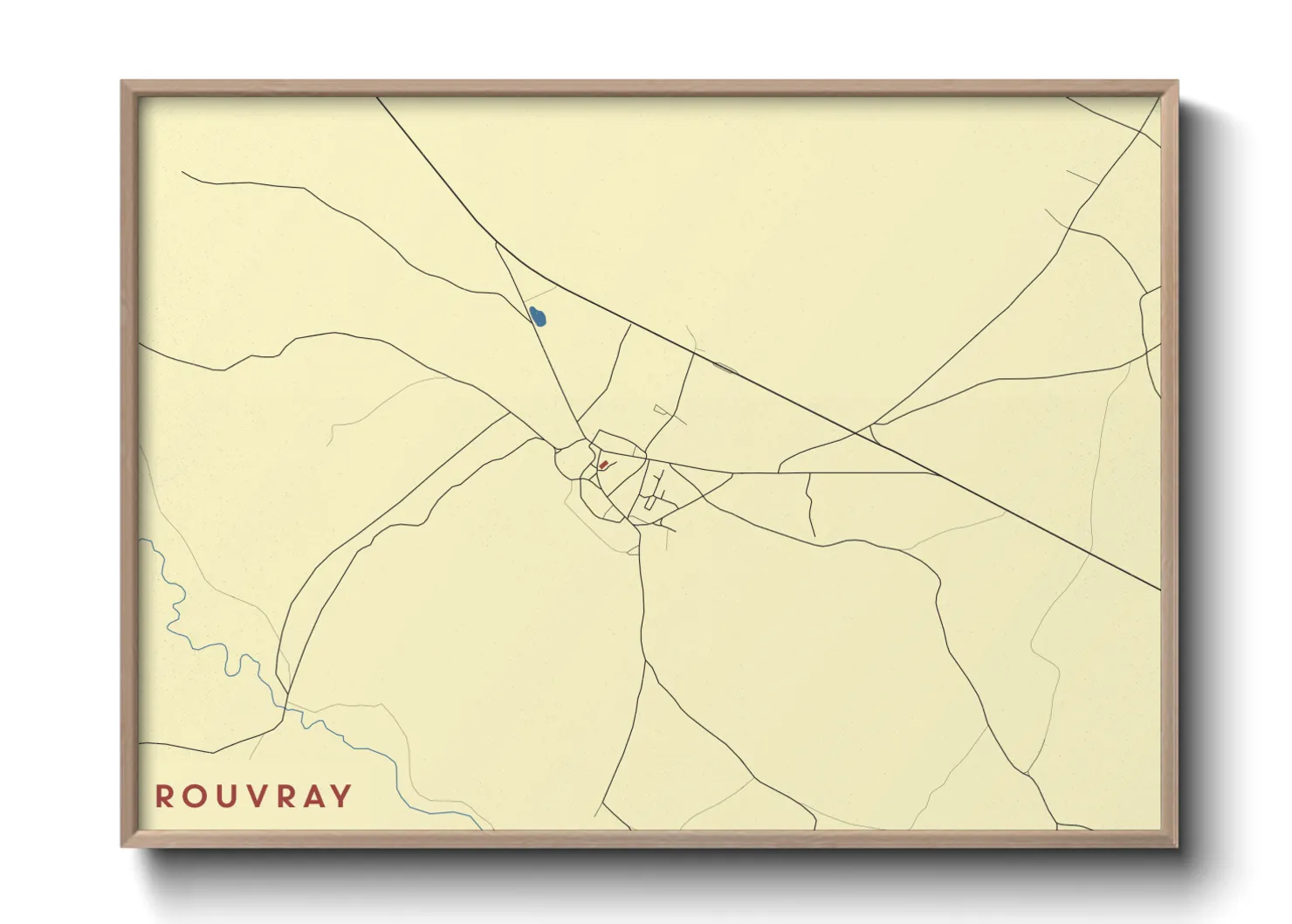 Une affiche de carte sur Rouvray