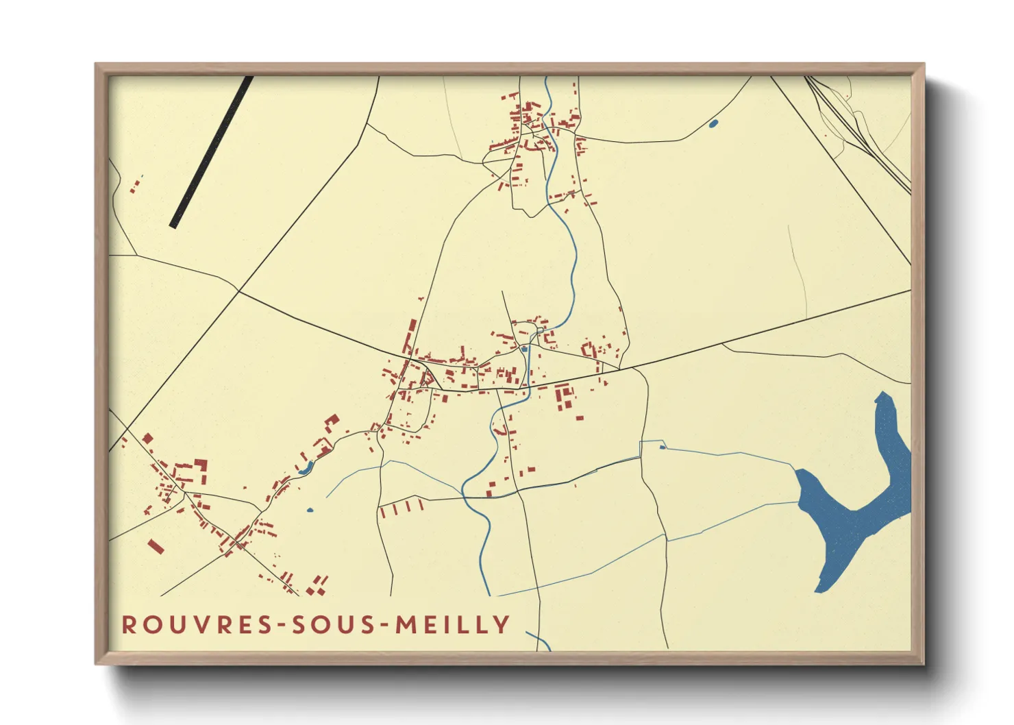 Une affiche de carte sur Rouvres-sous-Meilly
