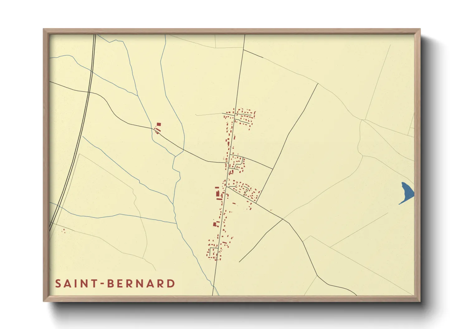 Une affiche de carte sur Saint-Bernard