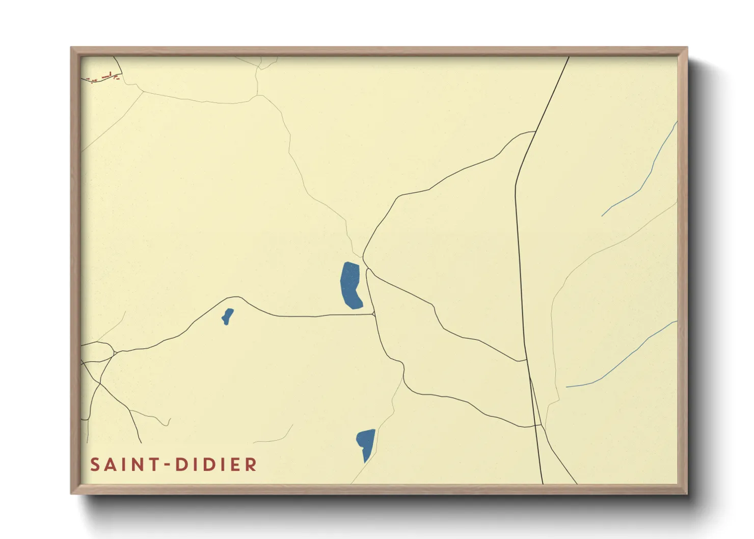 Une affiche de carte sur Saint-Didier