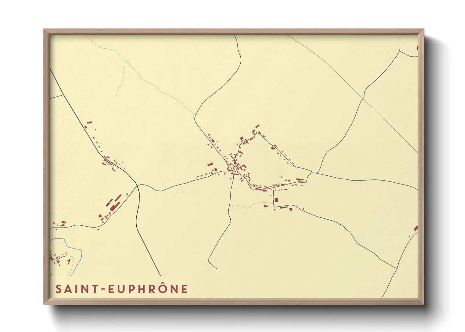 Une affiche de carte sur Saint-Euphrône
