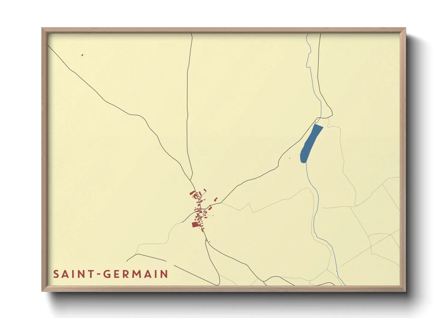 Une affiche de carte sur Saint-Germain