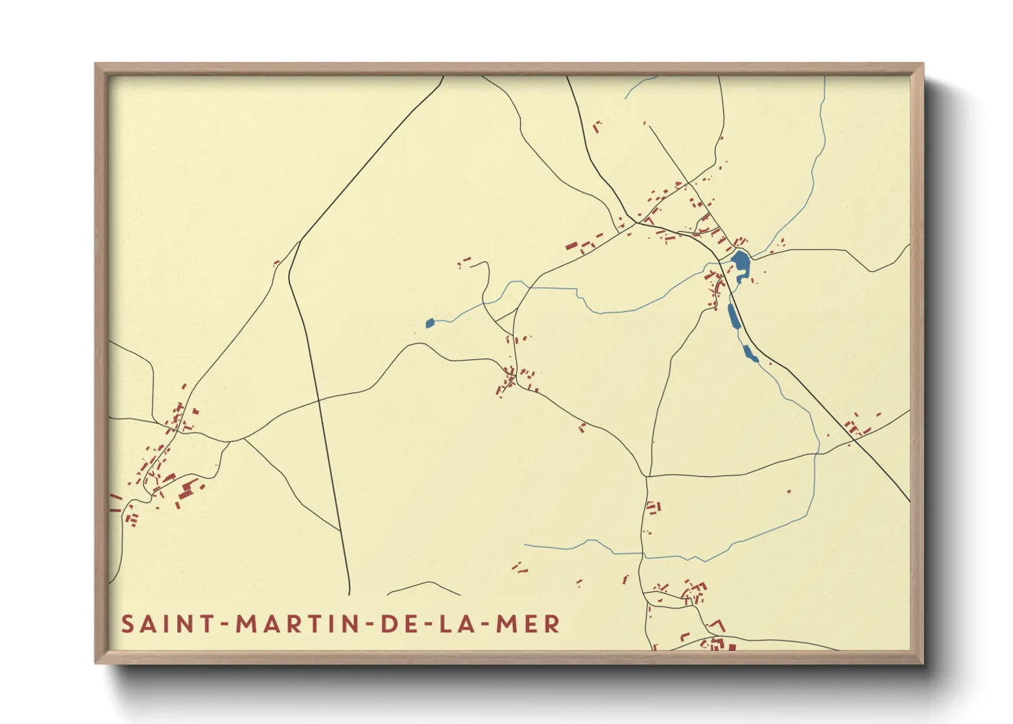 Une affiche de carte sur Saint-Martin-de-la-Mer