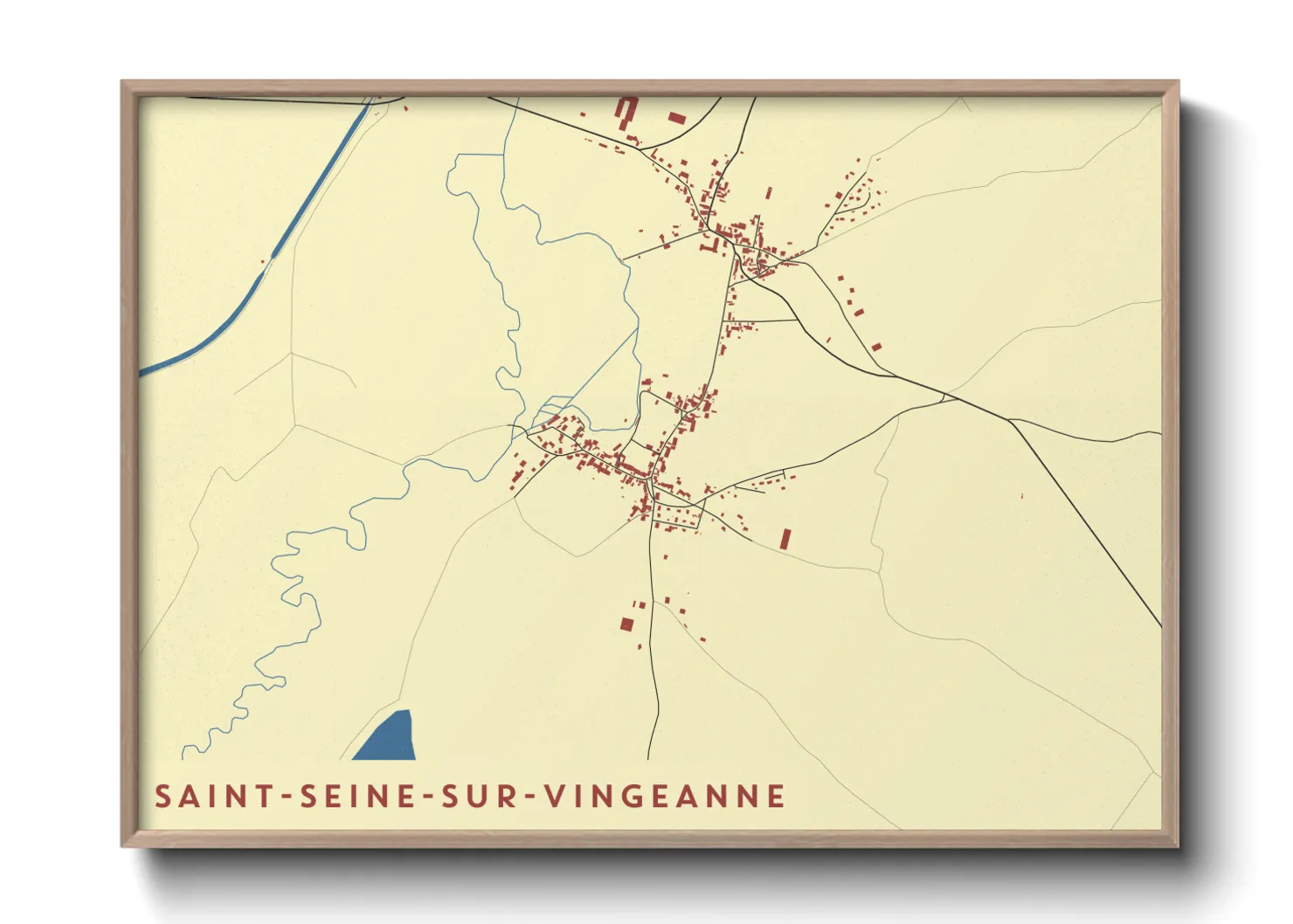 Une affiche de carte sur Saint-Seine-sur-Vingeanne