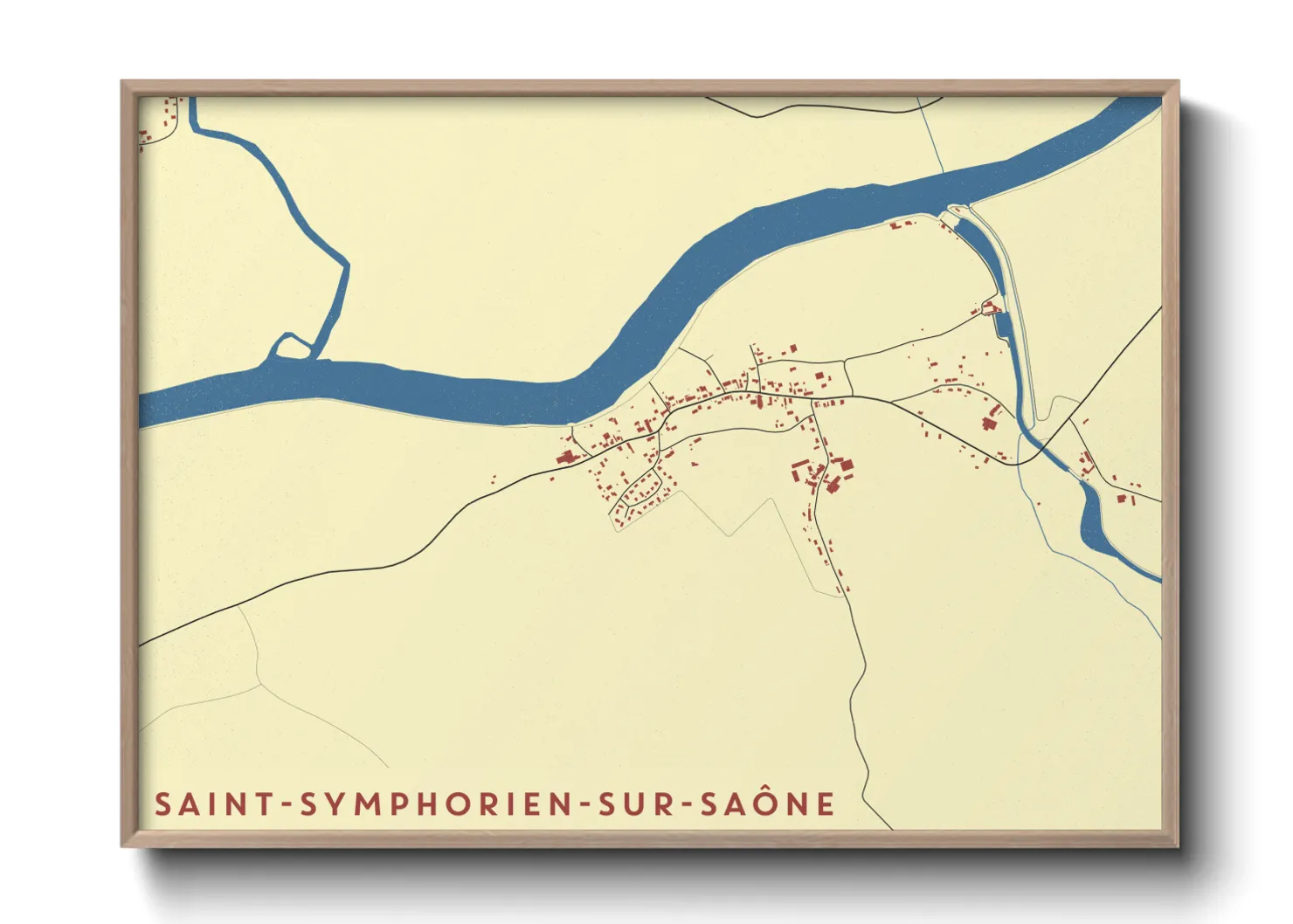 Une affiche de carte sur Saint-Symphorien-sur-Saône