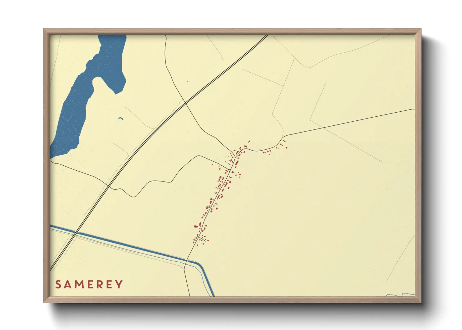 Une affiche de carte sur Samerey