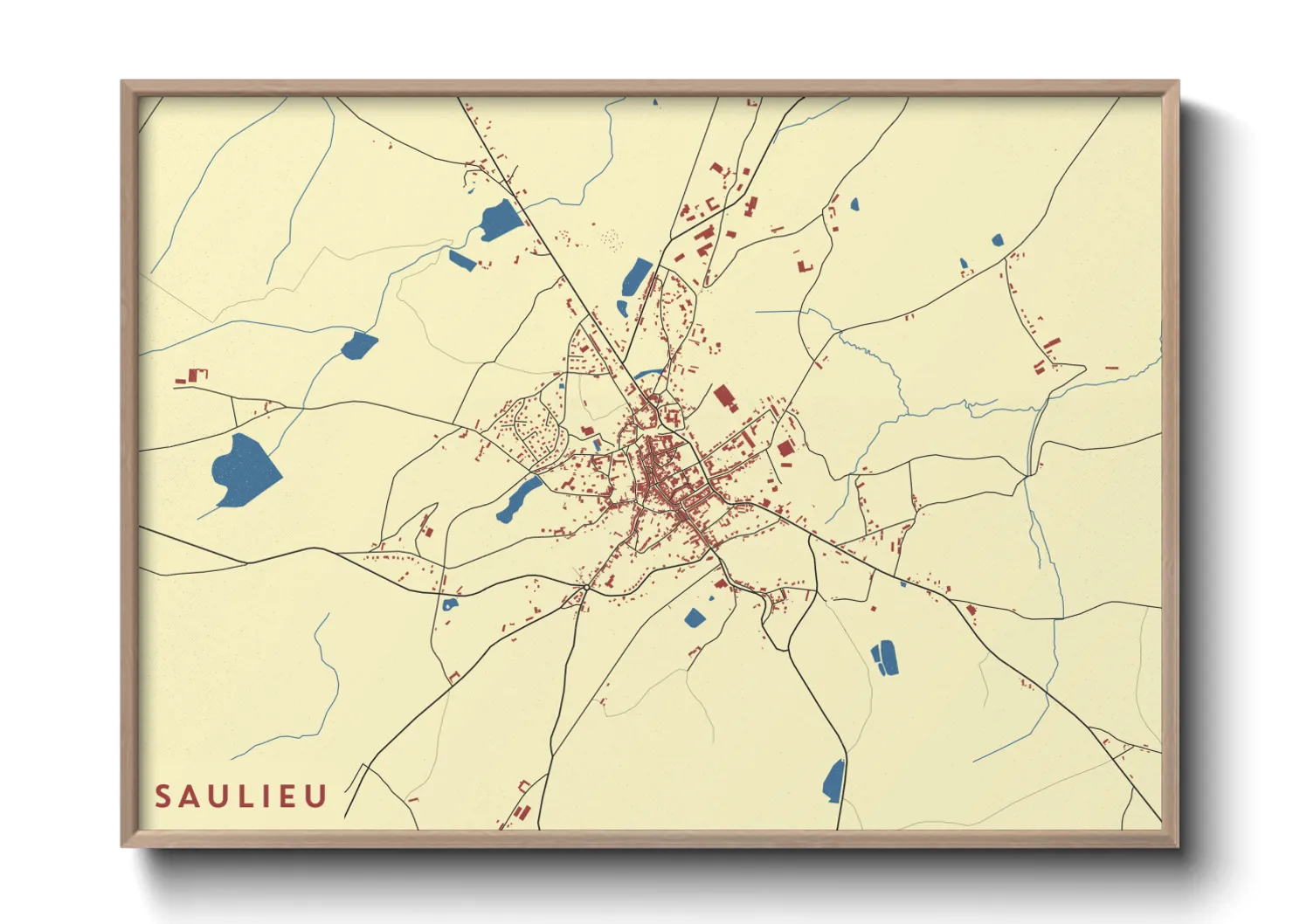 Une affiche de carte sur Saulieu