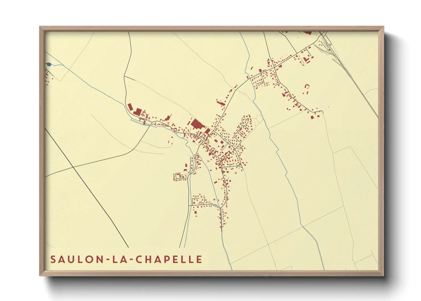 Une affiche de carte sur Saulon-la-Chapelle