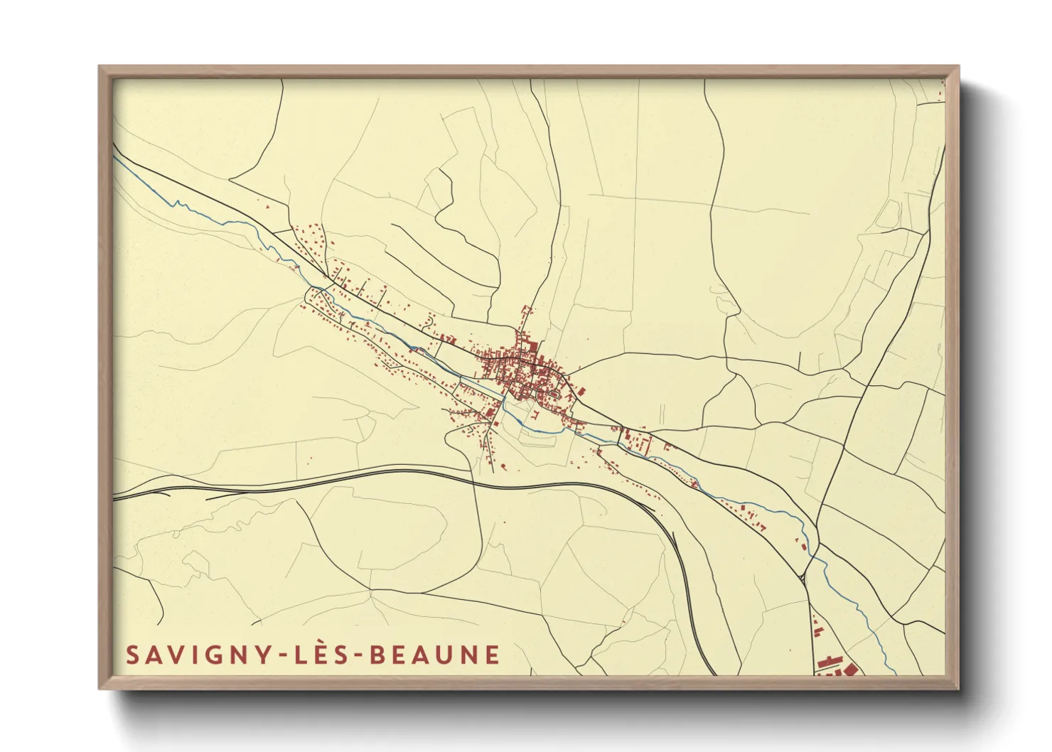 Une affiche de carte sur Savigny-lès-Beaune