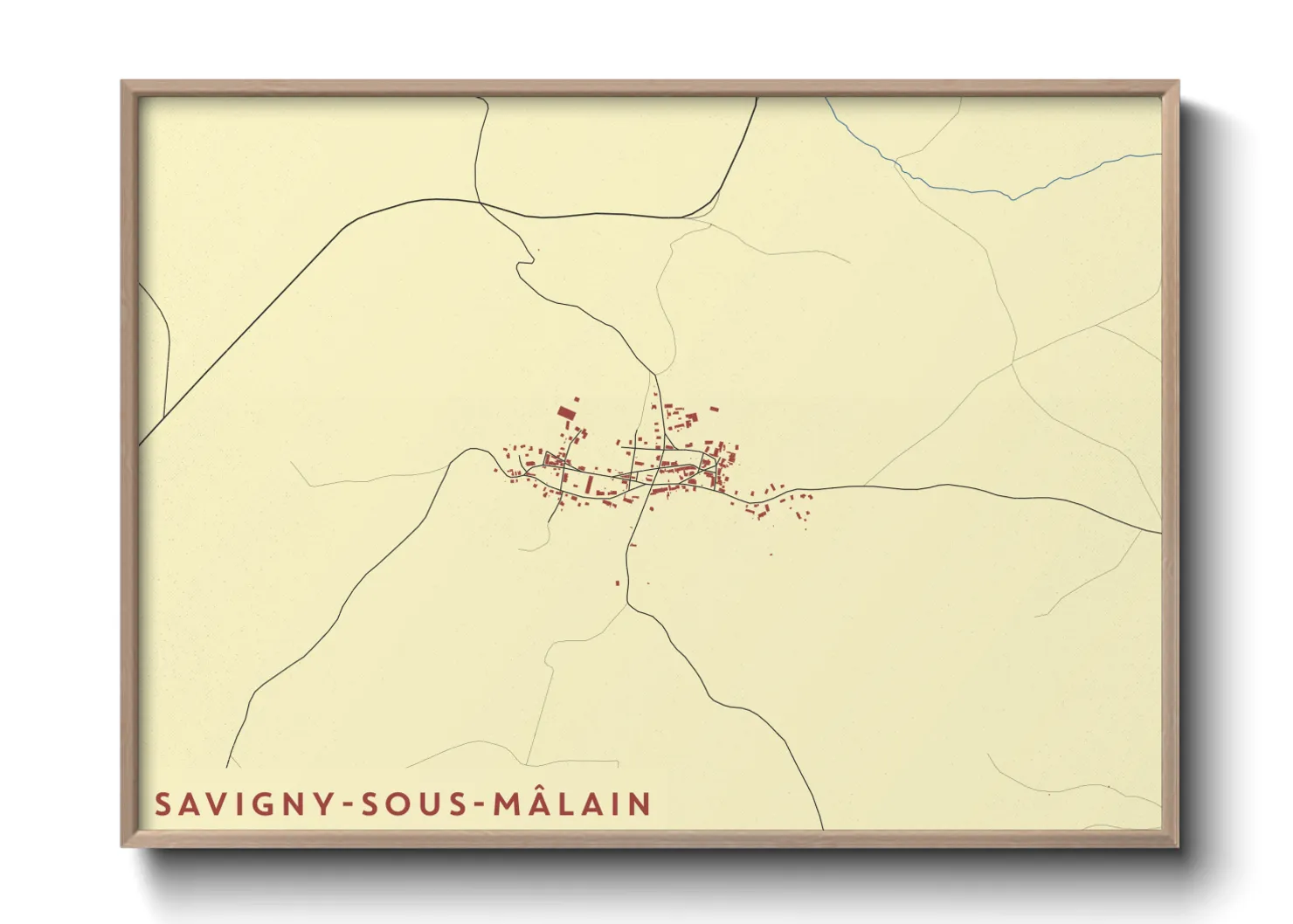 Une affiche de carte sur Savigny-sous-Mâlain