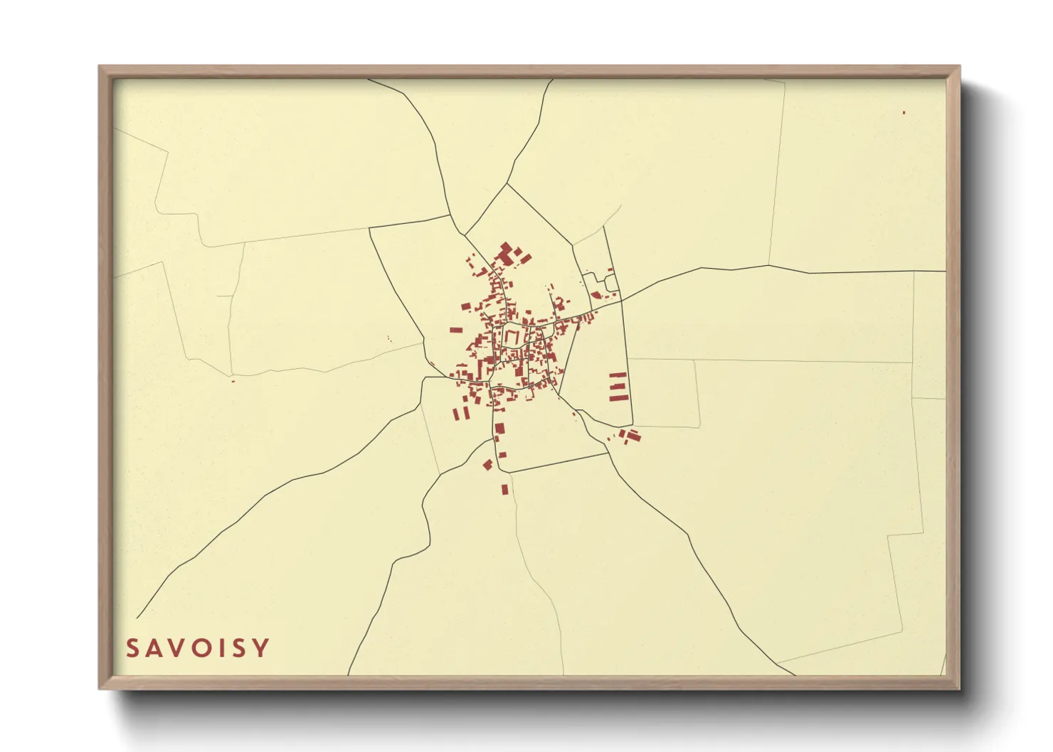 Une affiche de carte sur Savoisy