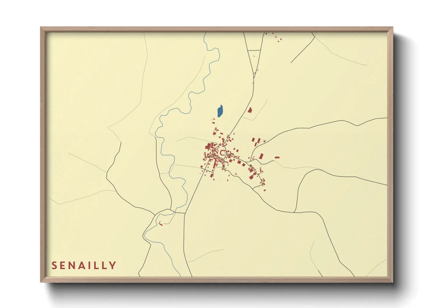 Une affiche de carte sur Senailly