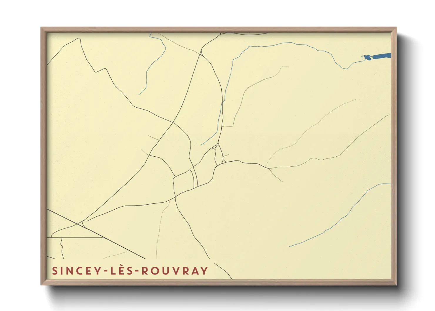 Une affiche de carte sur Sincey-lès-Rouvray