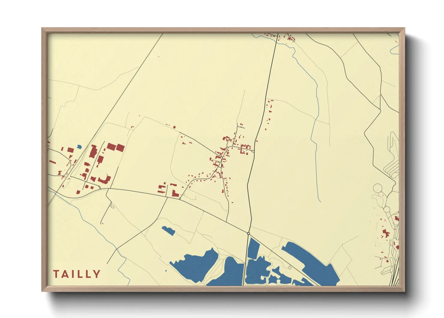 Une affiche de carte sur Tailly