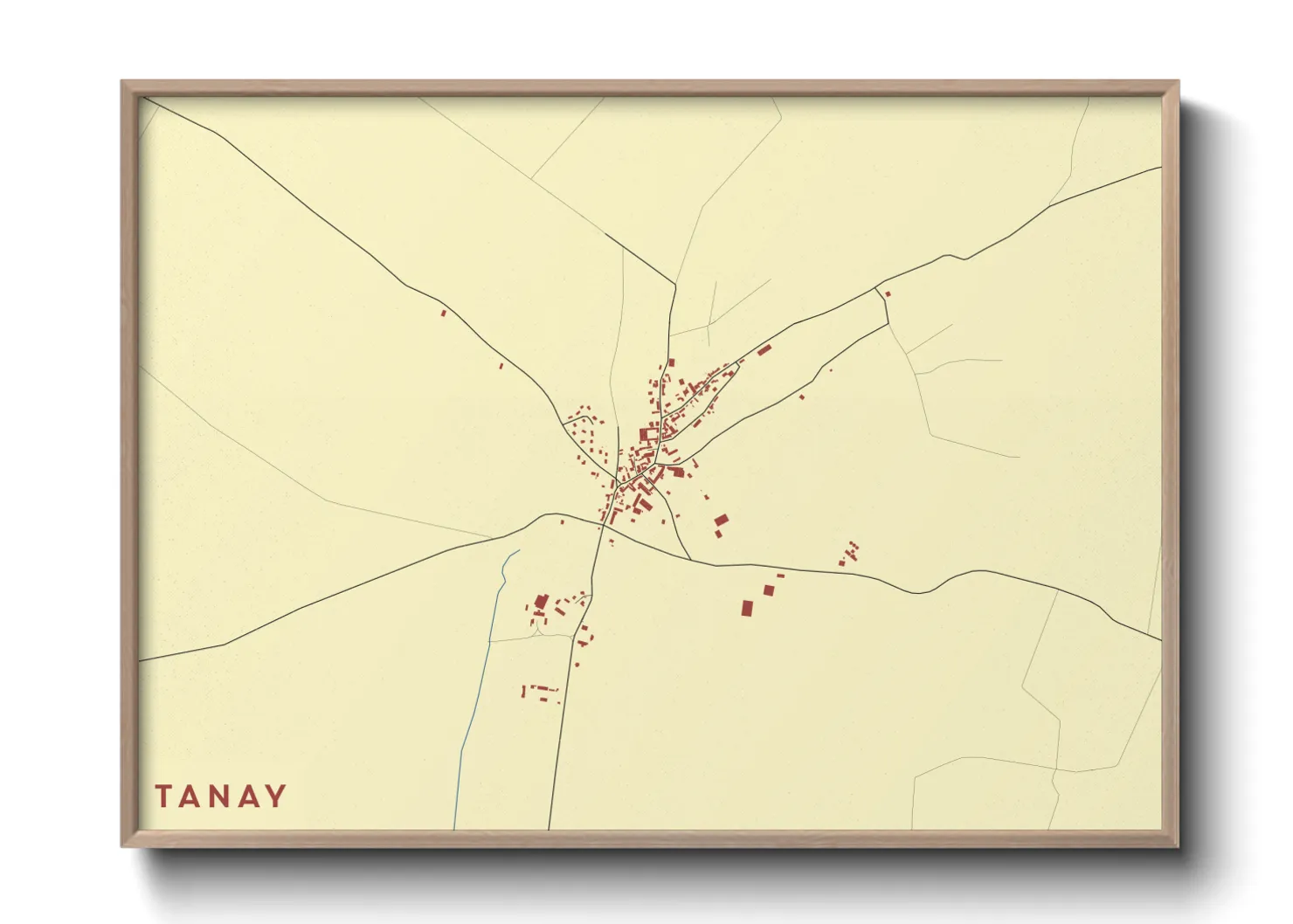 Une affiche de carte sur Tanay