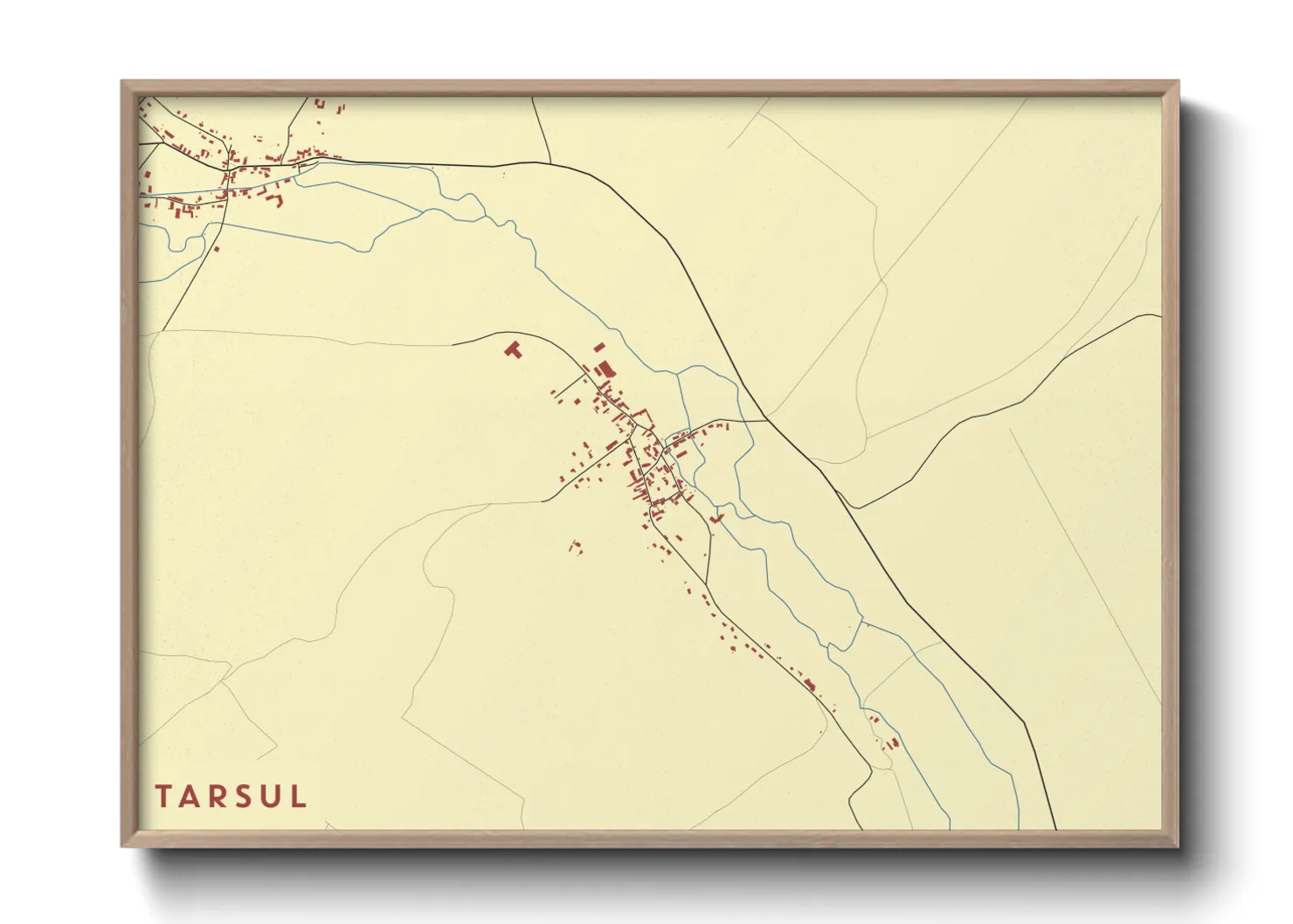 Une affiche de carte sur Tarsul