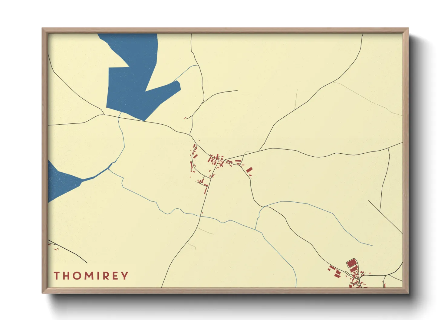 Une affiche de carte sur Thomirey