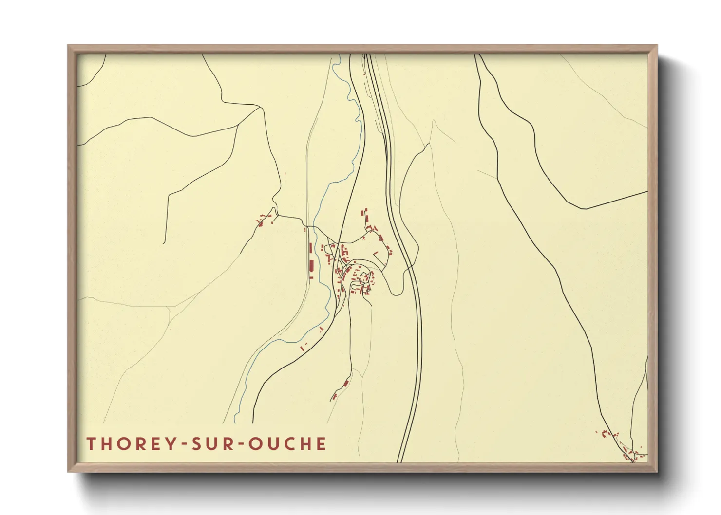 Une affiche de carte sur Thorey-sur-Ouche
