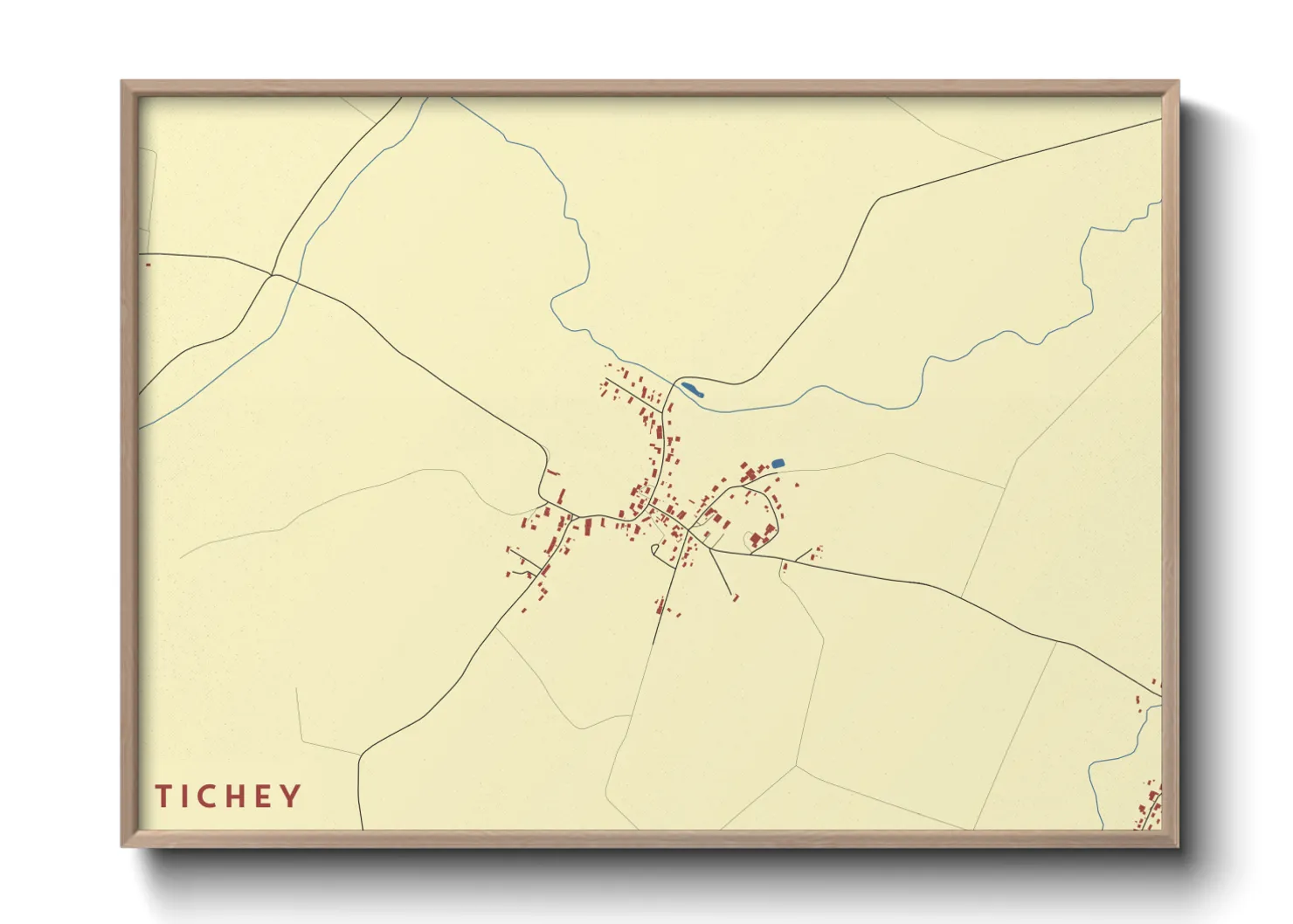 Une affiche de carte sur Tichey