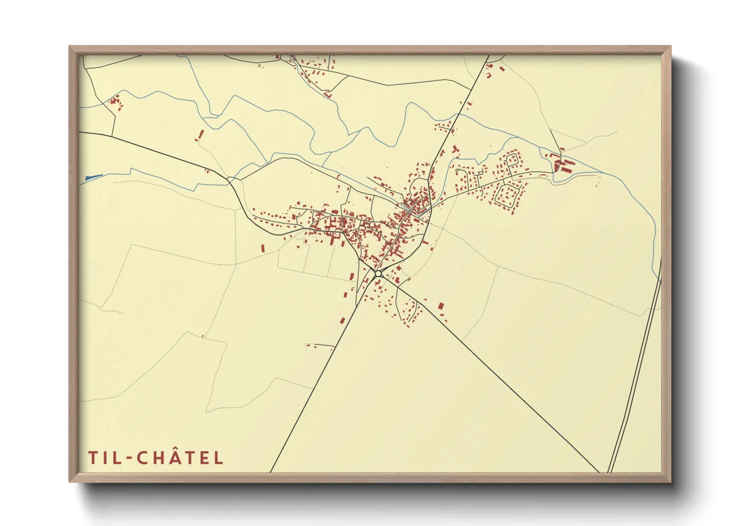 Une affiche de carte sur Til-Châtel